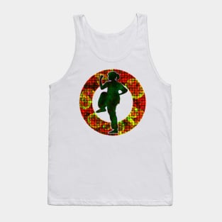 Tai Chi Posture Over Woven Ring Tank Top